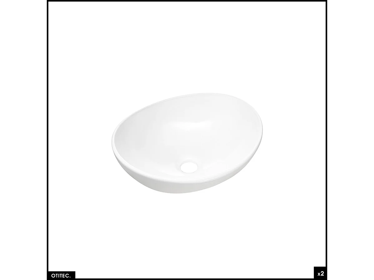 Set de meubles sous vasque - 120 cm - avec 2 Vasques à poser et Plan - BOLD BLACK