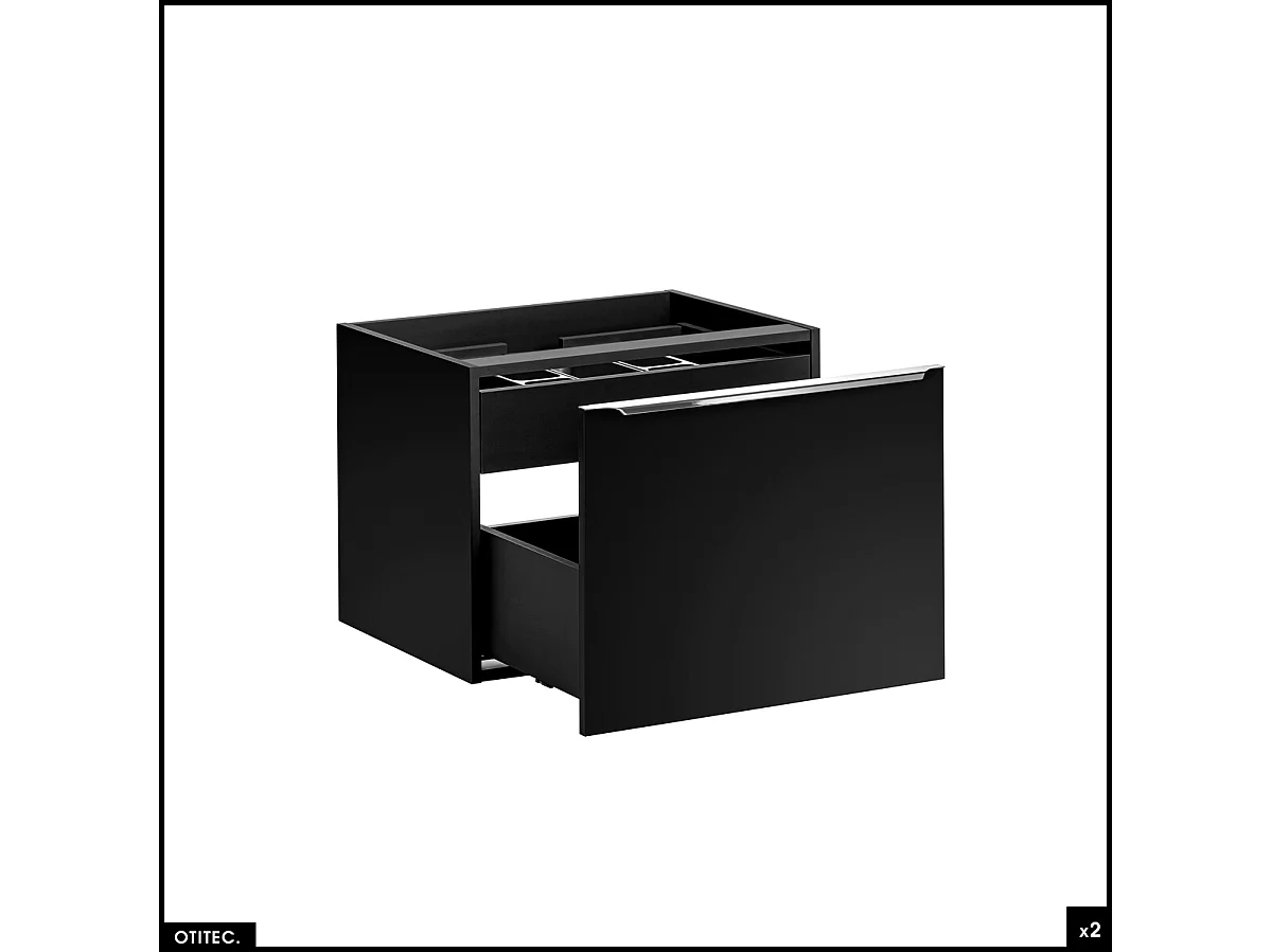 Meubles sous vasque - 140 cm - avec Plan - BOLD BLACK