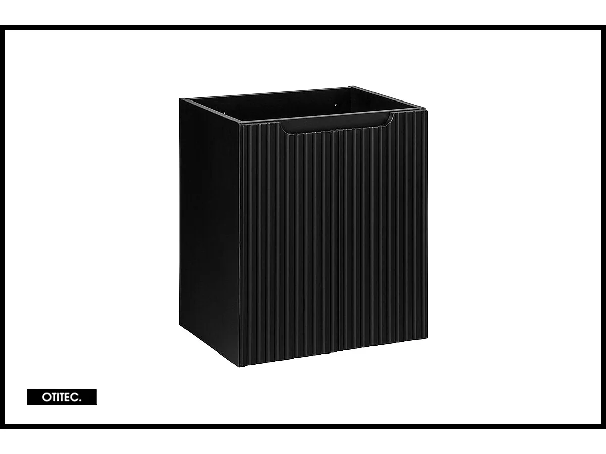 Meuble sous vasque de 50 cm - avec plan - Noir/Oak - 2 portes - VOLTA BLACK