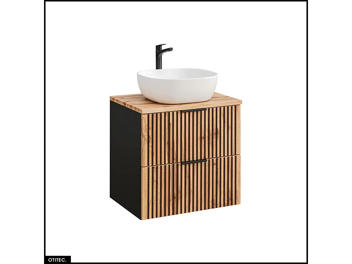 Ensemble de meubles sous vasque - 60 cm - avec Vasque à poser - WOTANIA