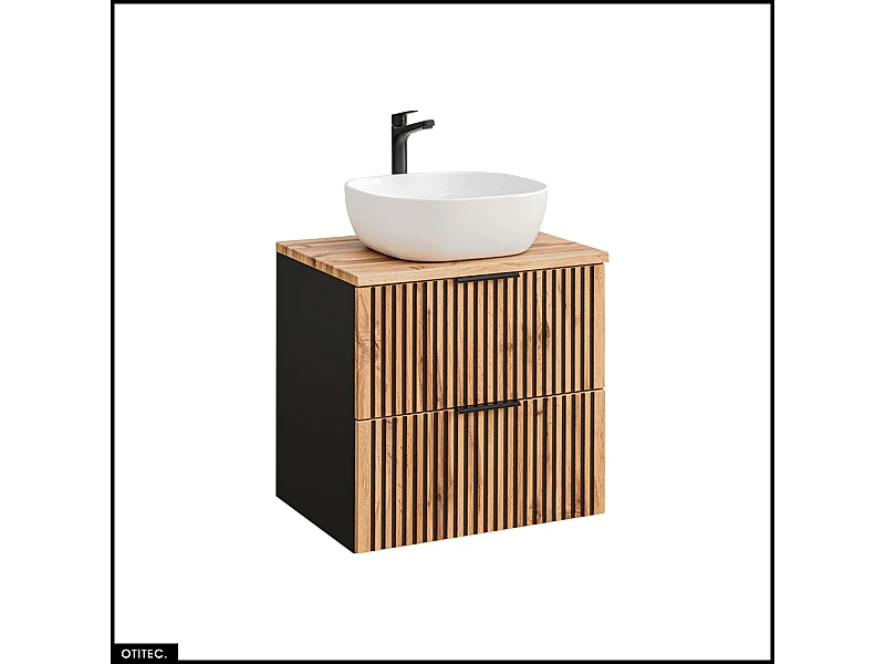 Ensemble de meubles sous vasque - 60 cm - avec Vasque à poser - WOTANIA