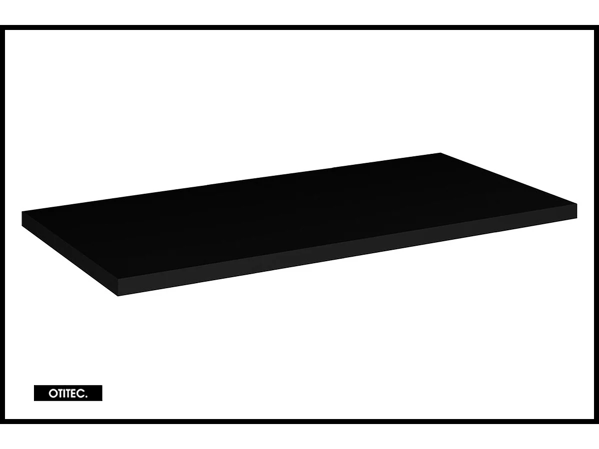 Meuble sous vasque de 80 cm - avec plan - Noir/Oak - 2 portes - VOLTA OAK