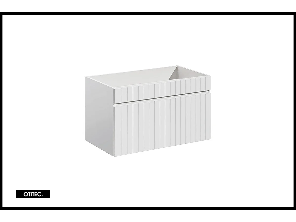 Meuble sous vasque de 80 cm - avec vasque à poser - avec plan - 1 tiroir - MINO