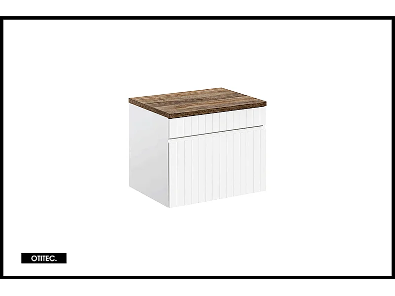 Meuble sous vasque de 60 cm - avec plan - 1 tiroir - MINO