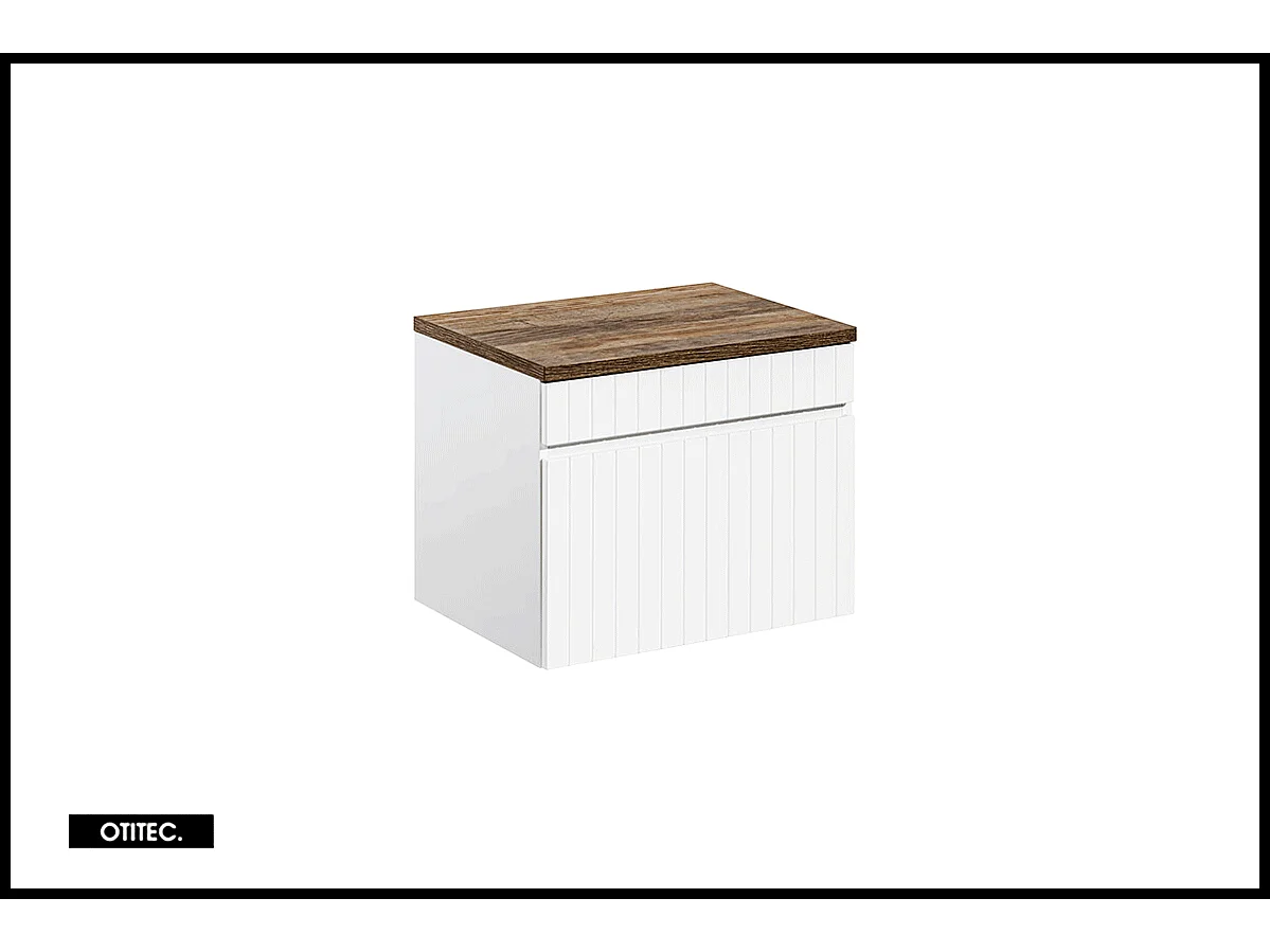 Meuble sous vasque de 60 cm - avec plan - 1 tiroir - MINO