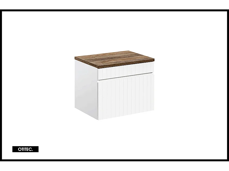 Meuble sous vasque de 60 cm - avec plan - 1 tiroir - MINO