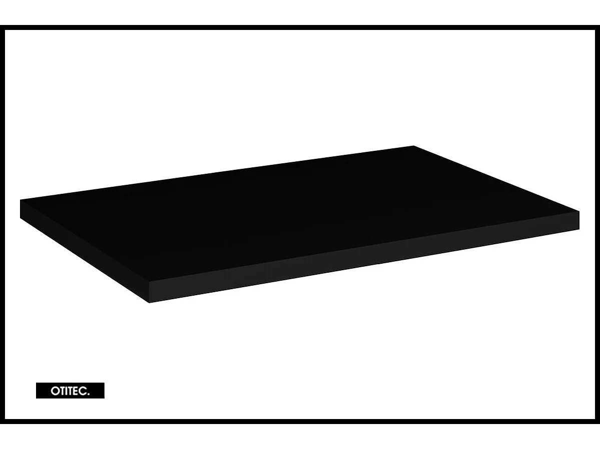 Meuble sous vasque de 60 cm - avec vasque à poser - avec plan - Noir - 2 tiroirs - VOLTA BLACK