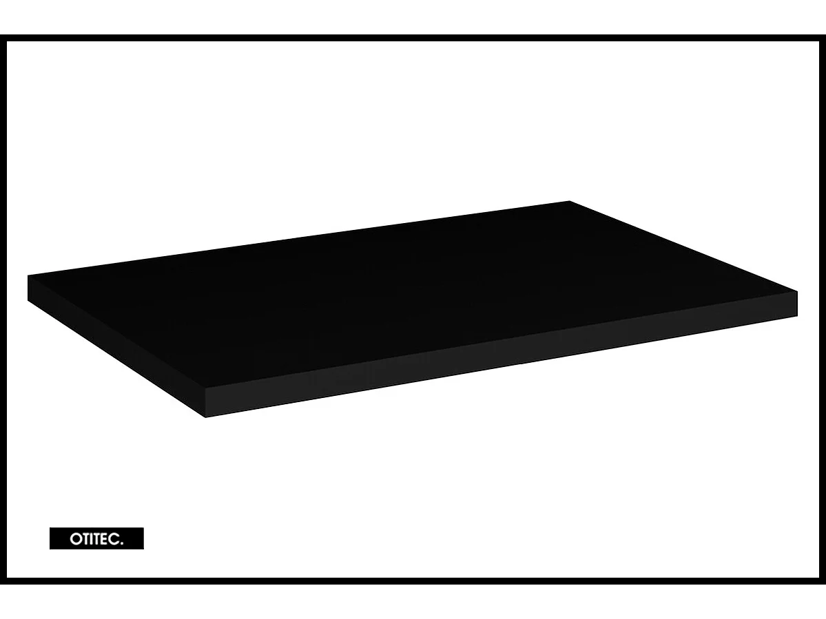 Meuble sous vasque de 60 cm - avec vasque à poser - avec plan - Noir - 2 tiroirs - VOLTA BLACK