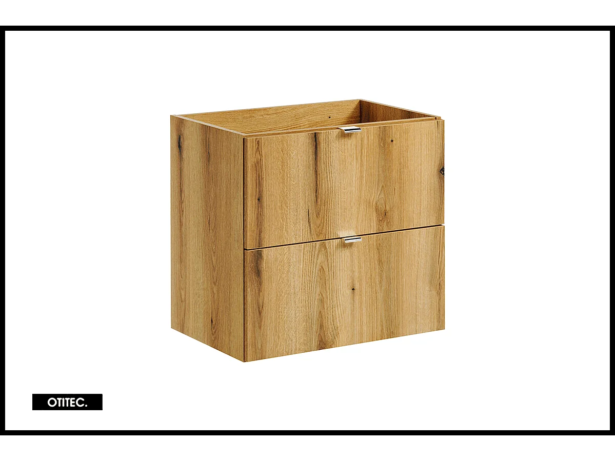 Meuble sous vasque de 60 cm - avec plan - Oak - 2 tiroirs - VOLTA OAK