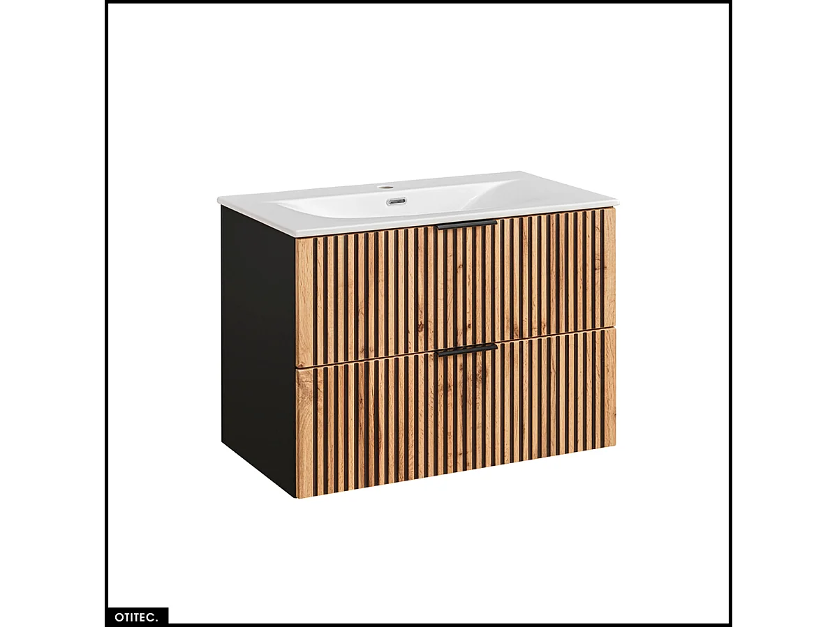 Ensemble de meubles sous vasque - 80 cm - avec Vasque - WOTANIA