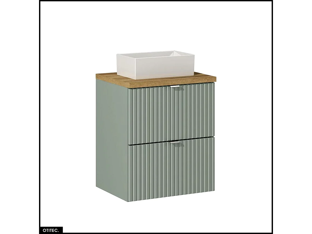 Meuble sous vasque - 50 cm - avec Plan - Vasque à poser - ROSEAU