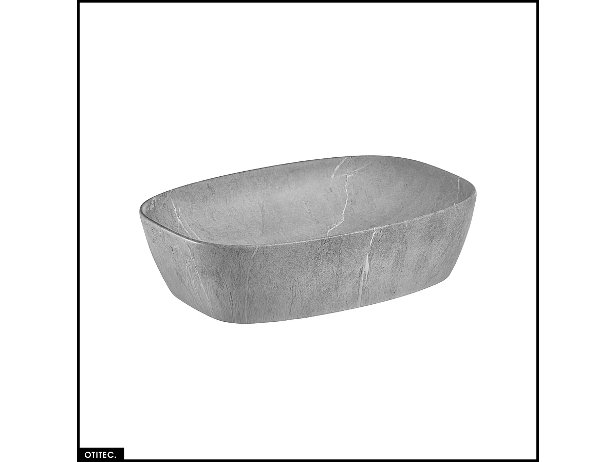 Meuble sous vasque - 80 cm - avec Vasque à poser et Plan - BOLD BLACK