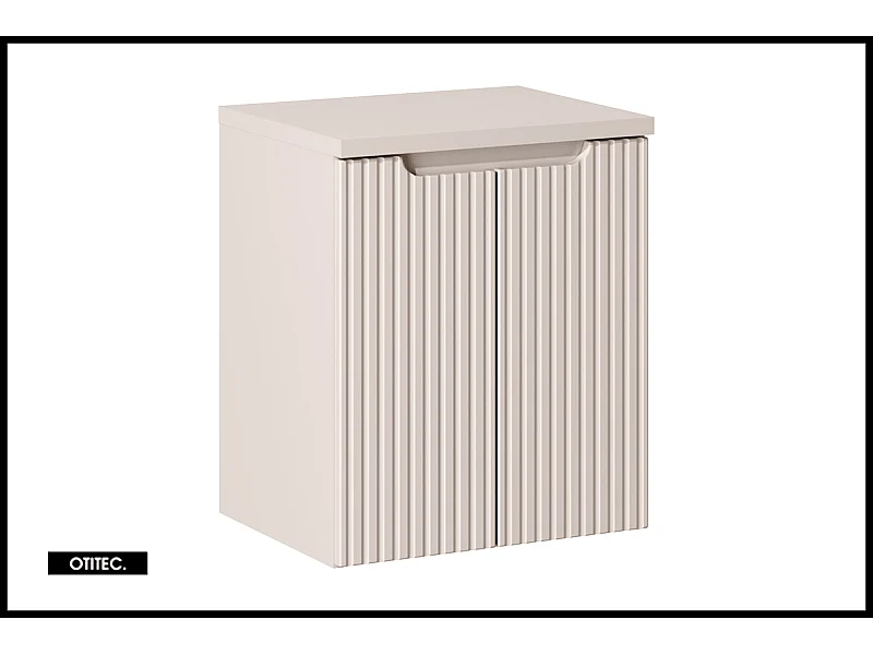 Meuble sous vasque de 50 cm - avec plan - Cachemire Mat - 2 portes - VOLTA CASHMERE