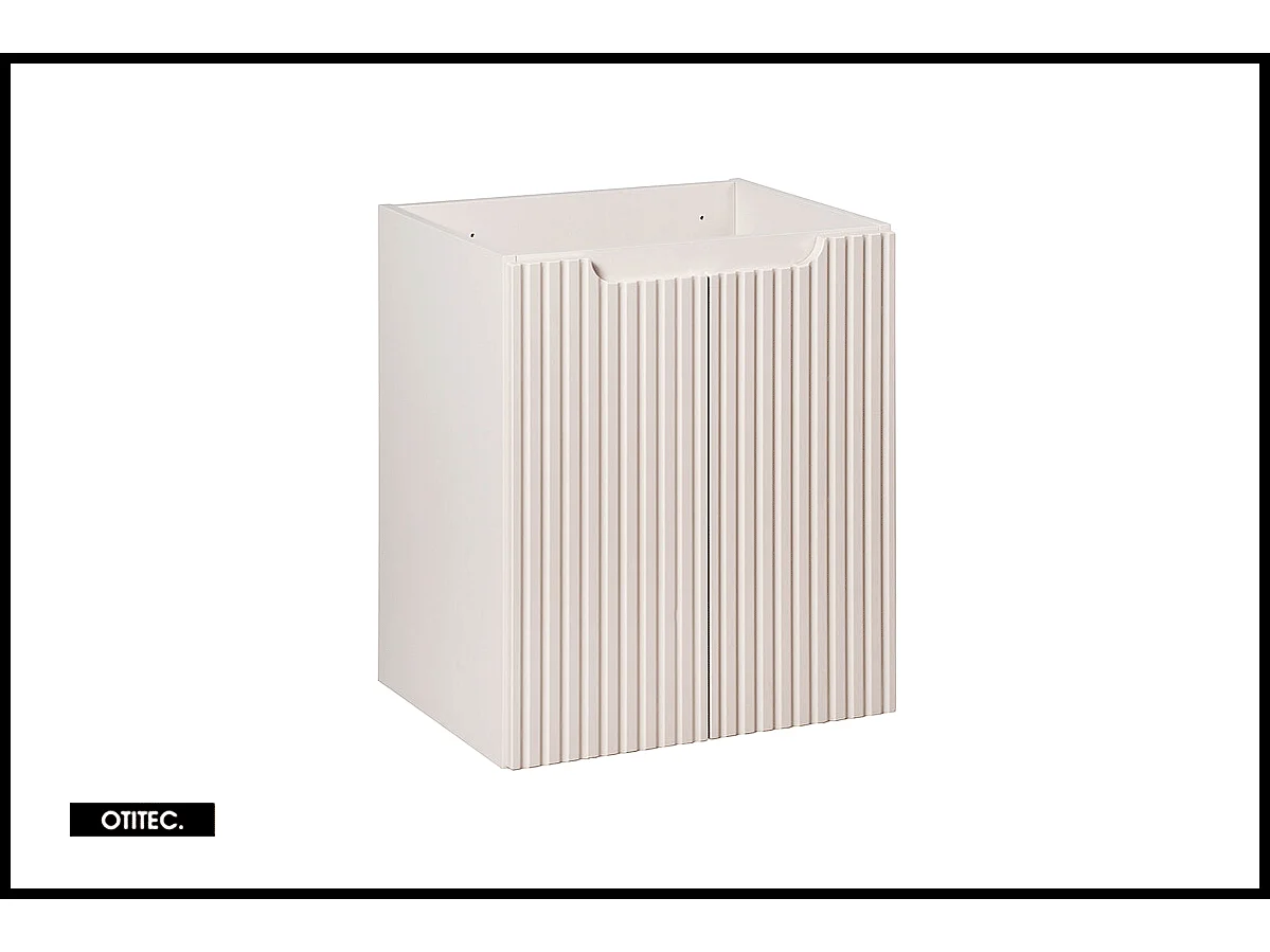 Meuble sous vasque de 50 cm - avec plan - Cachemire Mat - 2 portes - VOLTA CASHMERE