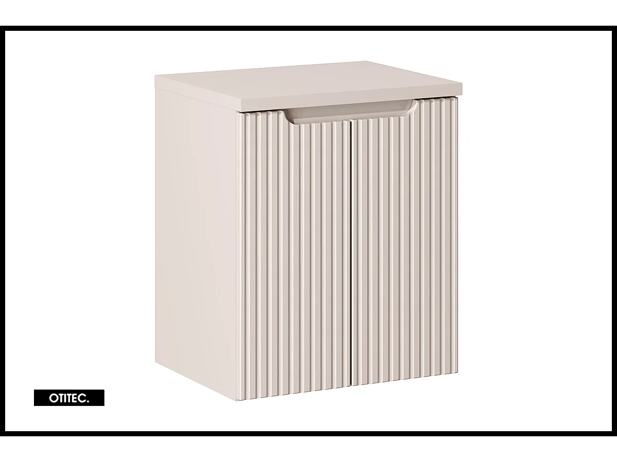 Meuble sous vasque de 50 cm - avec plan - Cachemire Mat - 2 portes - VOLTA CASHMERE