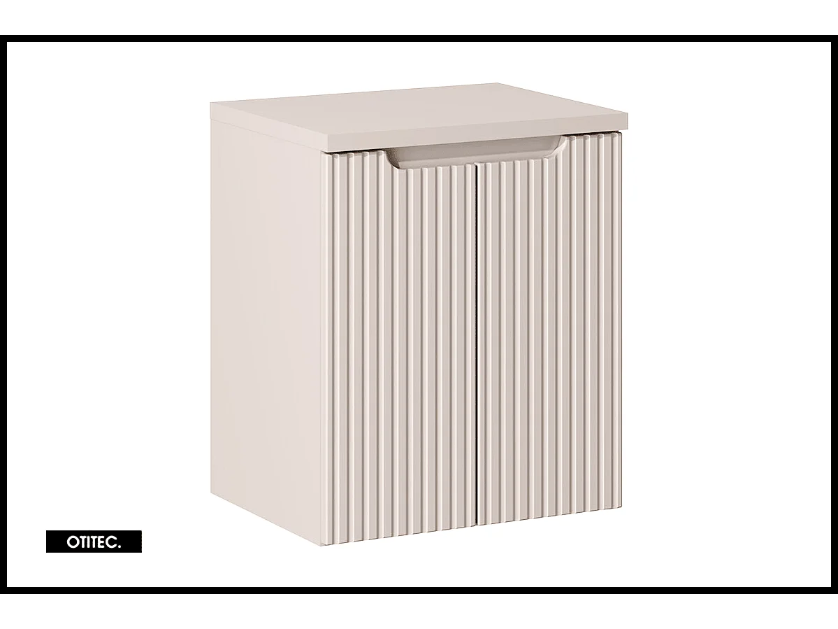 Meuble sous vasque de 50 cm - avec plan - Cachemire Mat - 2 portes - VOLTA CASHMERE