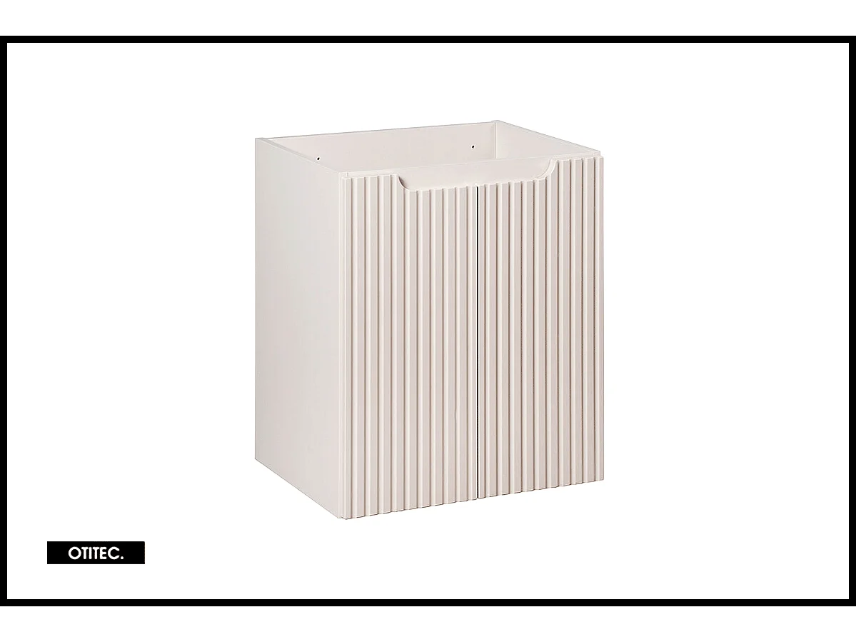 Meuble sous vasque de 50 cm - avec plan - Cachemire Mat - 2 portes - VOLTA CASHMERE