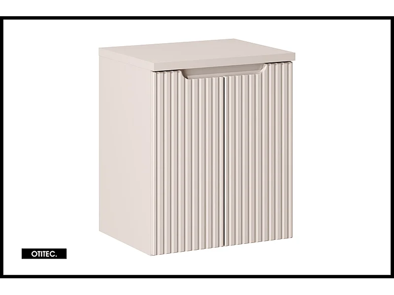 Meuble sous vasque de 50 cm - avec plan - Cachemire Mat - 2 portes - VOLTA CASHMERE