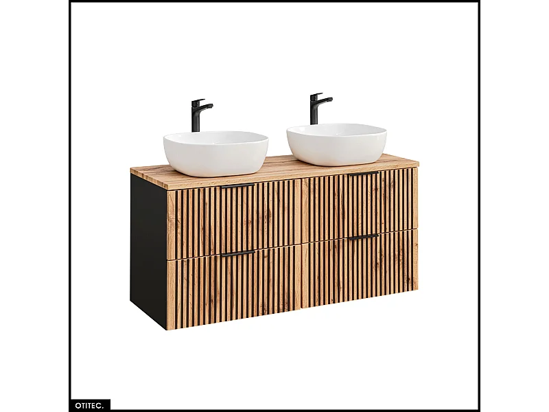 Ensemble de meubles sous vasque - 120 cm - avec Vasques à poser - WOTANIA