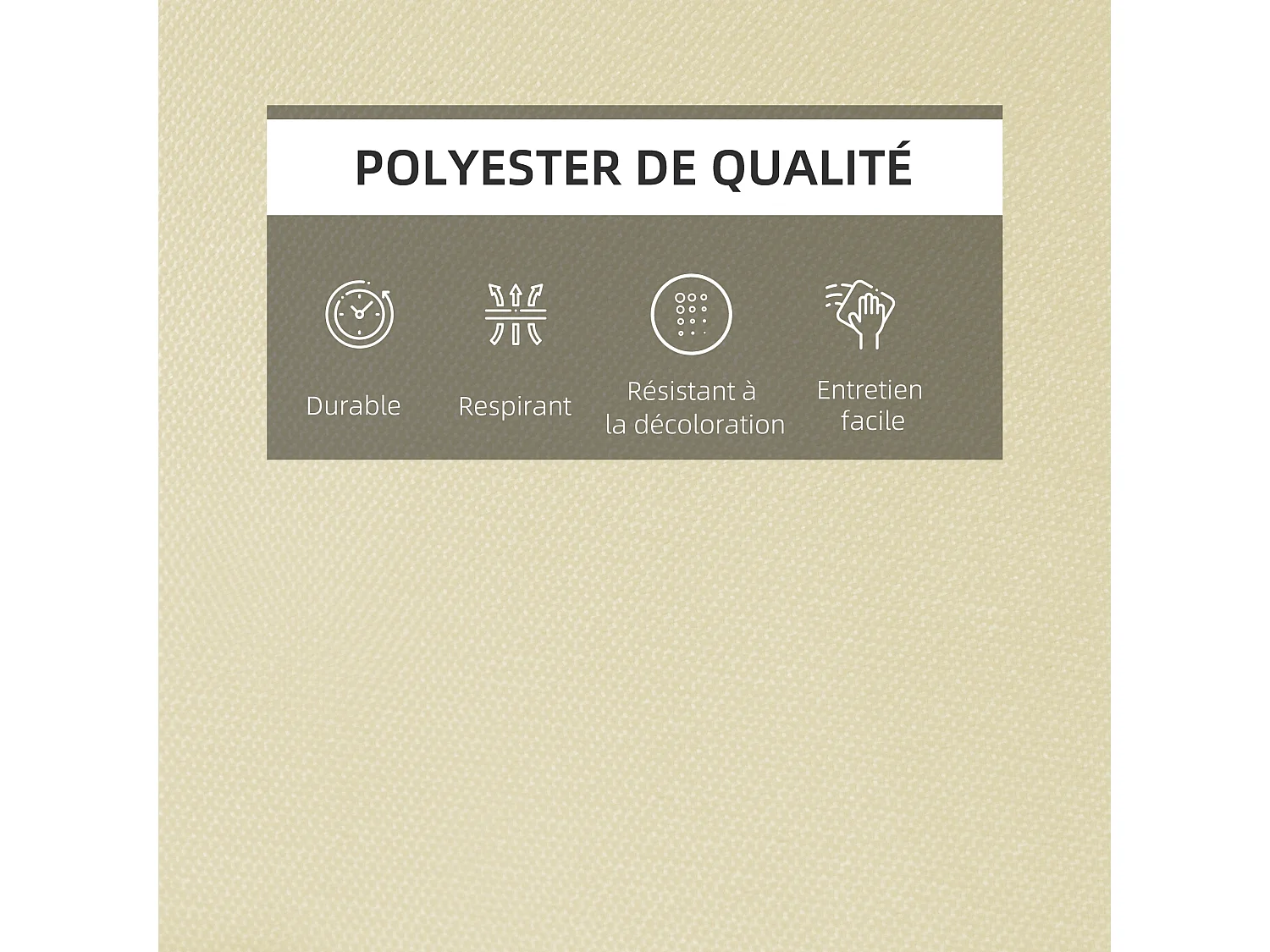 Matelas bain de soleil déhoussable - coussin de transat - matelas de chaise longue - 198 x 53 x 5 cm - tissu sable