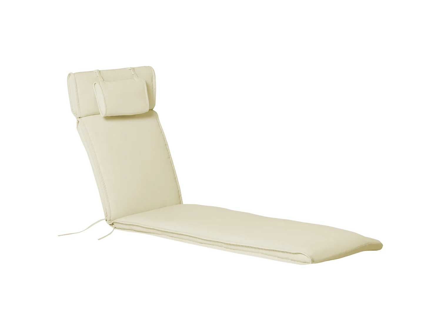 Matelas bain de soleil déhoussable - coussin de transat - matelas de chaise longue - 198 x 53 x 5 cm - tissu sable