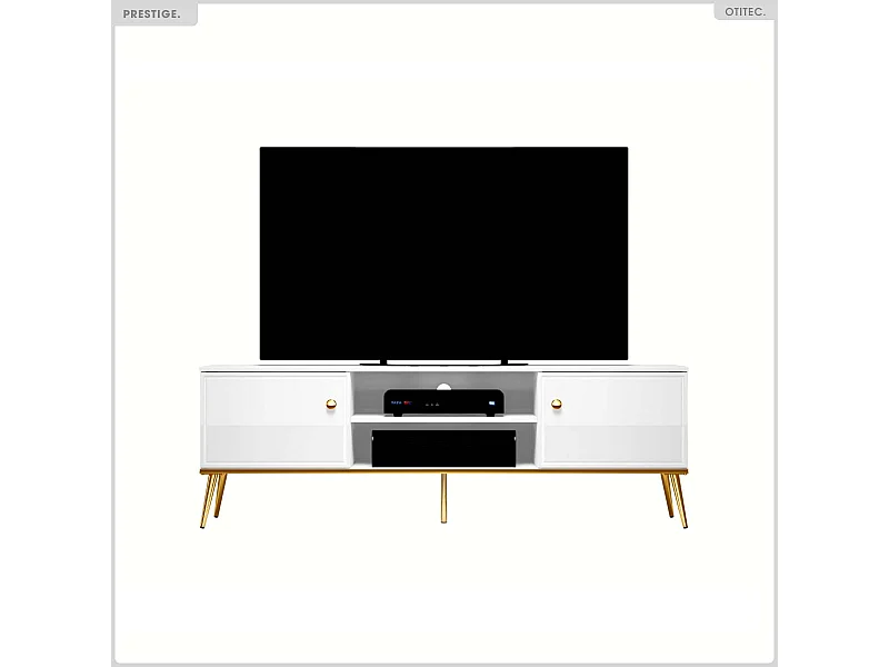 Meuble TV - H.53 x L.160 x P.40 cm - PRESTIGE
