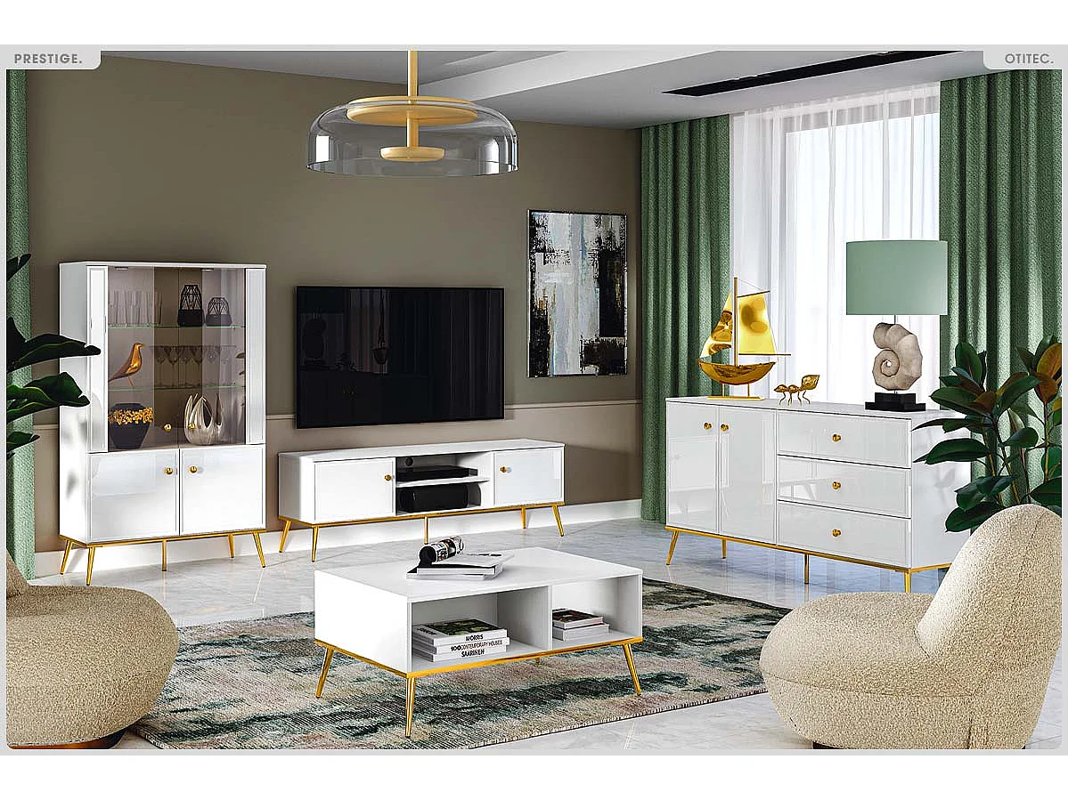 Meuble TV - H.53 x L.160 x P.40 cm - PRESTIGE