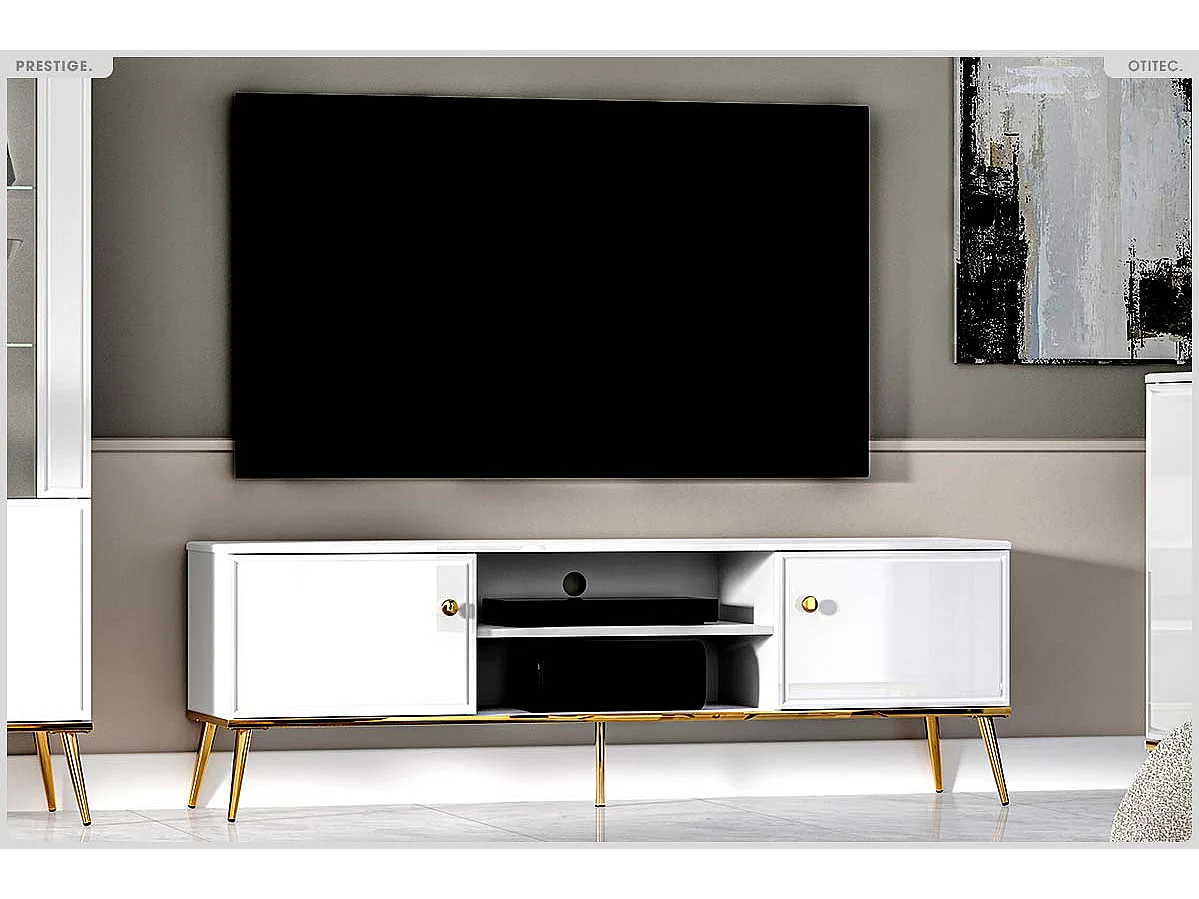 Meuble TV - H.53 x L.160 x P.40 cm - PRESTIGE