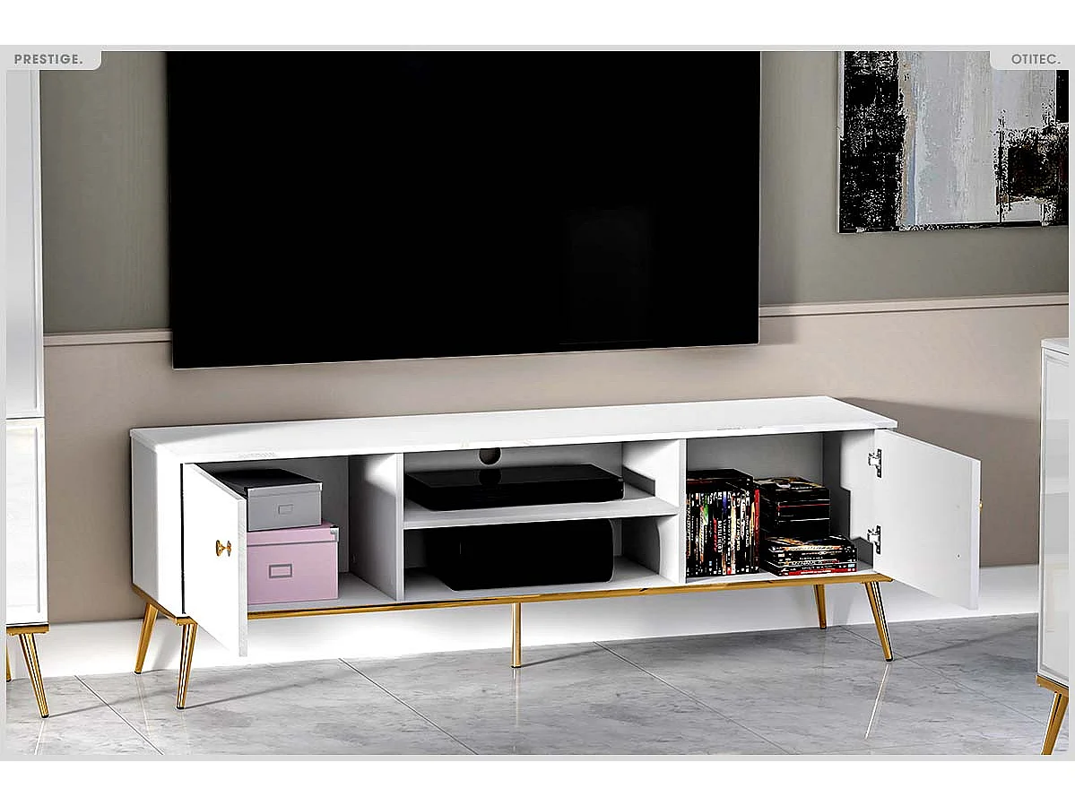 Meuble TV - H.53 x L.160 x P.40 cm - PRESTIGE