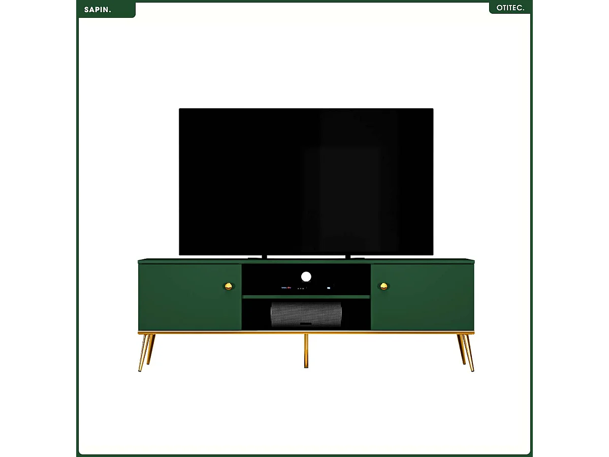 Meuble TV - H.54 x L.160 x P.40 cm - SAPIN