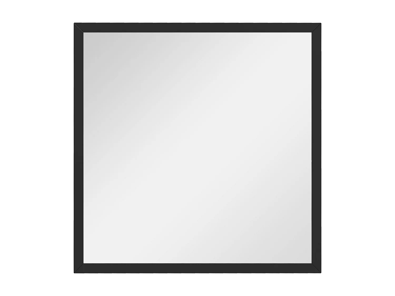 Miroir mural carré dim. 50L x 50H cm cadre bois noir