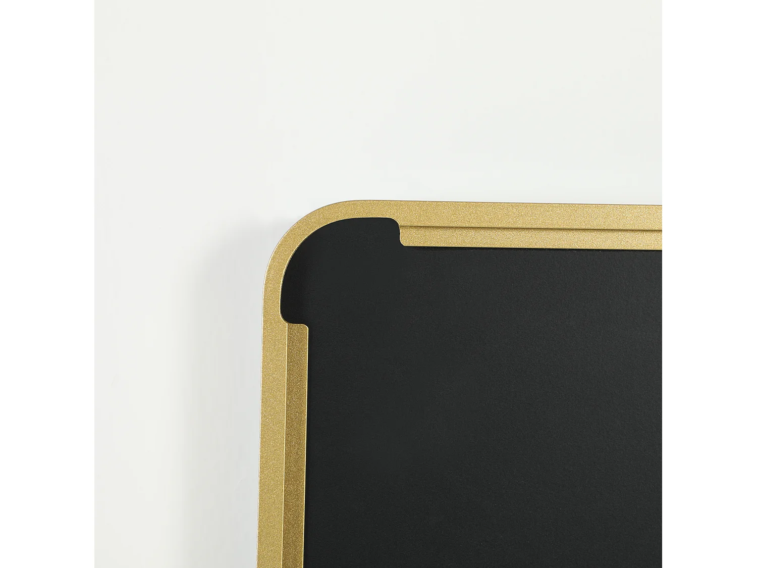 Miroir mural rectangulaire 50 x 70 cm cadre alliage aluminium doré