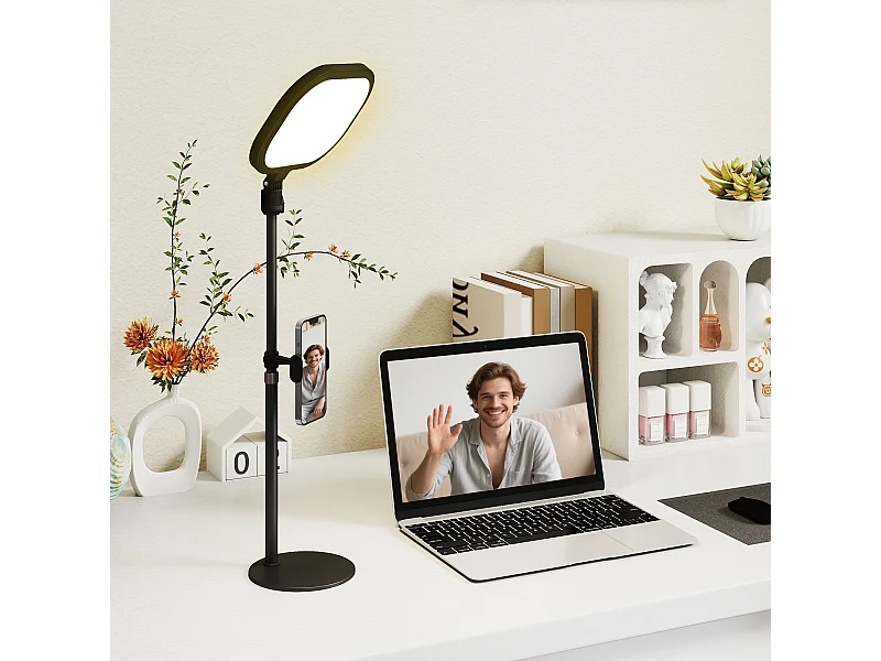 Lampe de bureau LED lampe de table dimmable 5 modes de couleur réglable port USB timer support téléphone noir