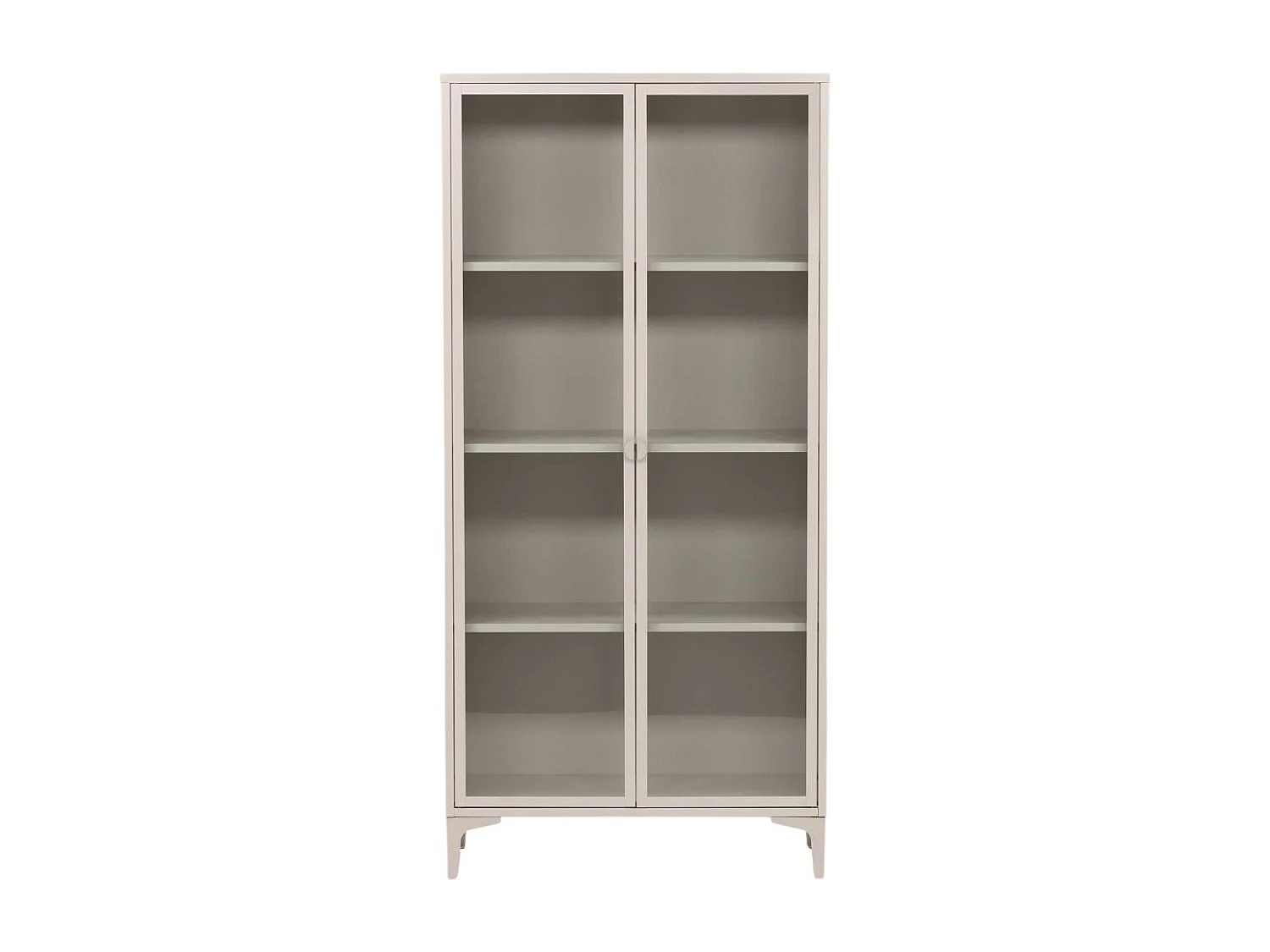 Buffet vitré en métal beige Piring