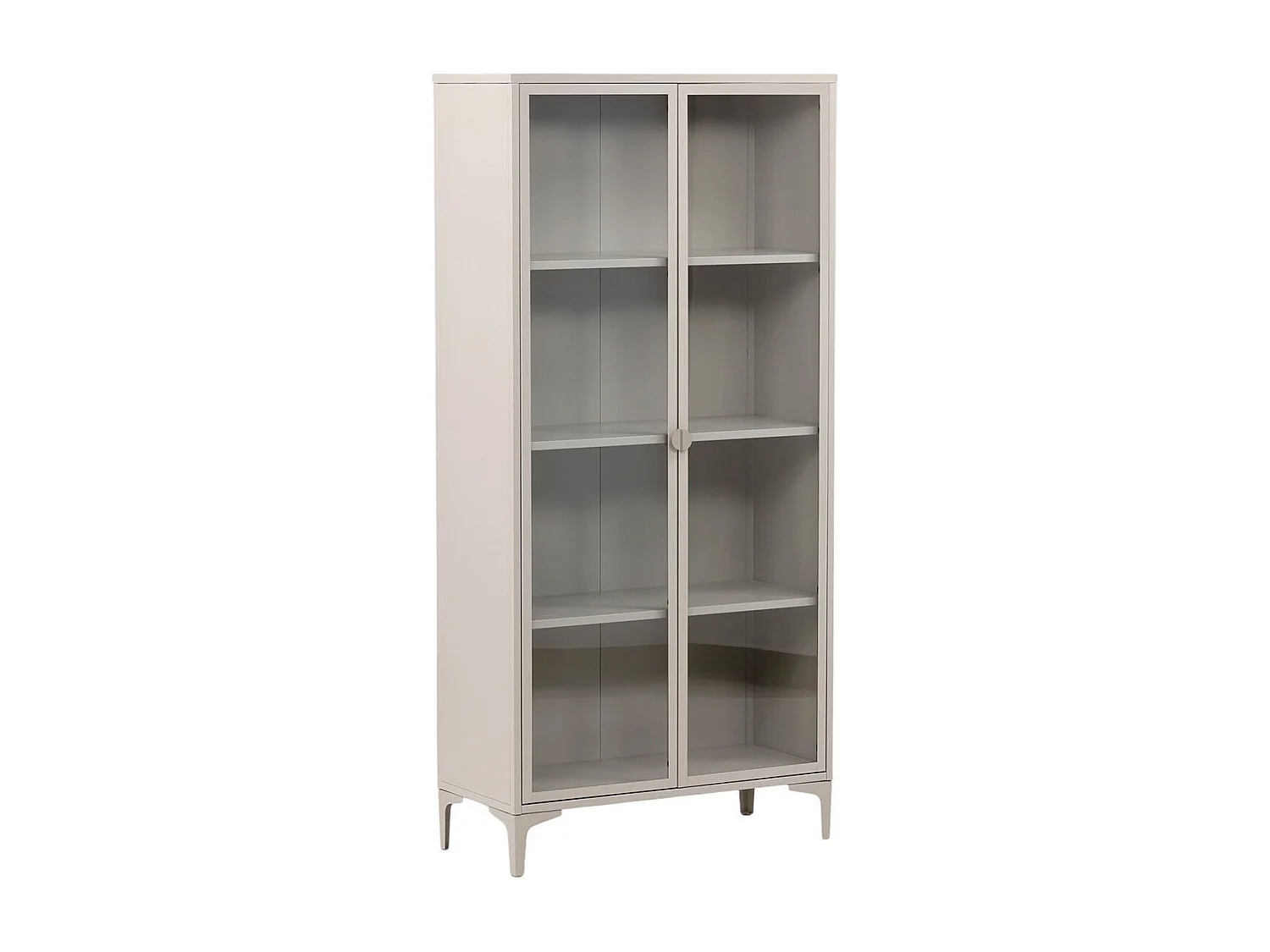 Vitrine 2 Portes "Piring" 190cm Beige