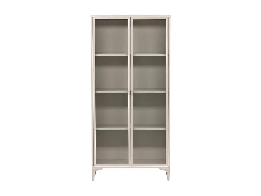 Vitrine 2 Portes "Piring" 190cm Beige