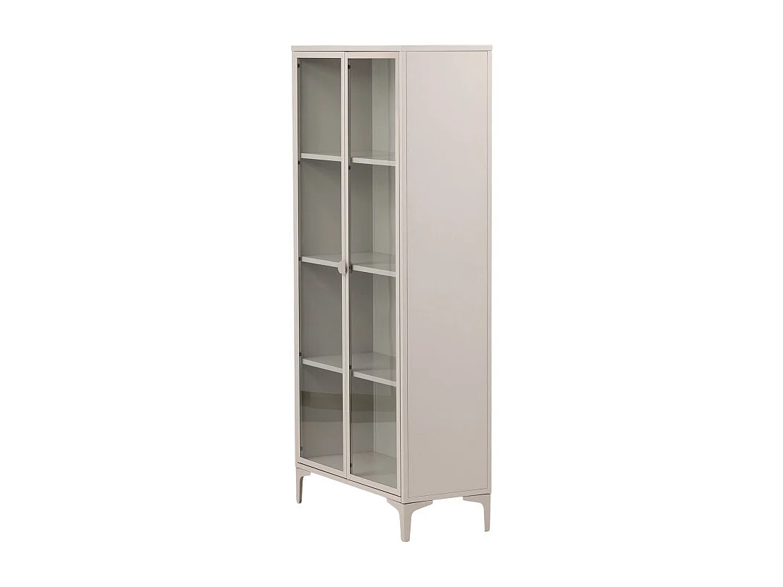 Vitrine 2 Portes "Piring" 190cm Beige