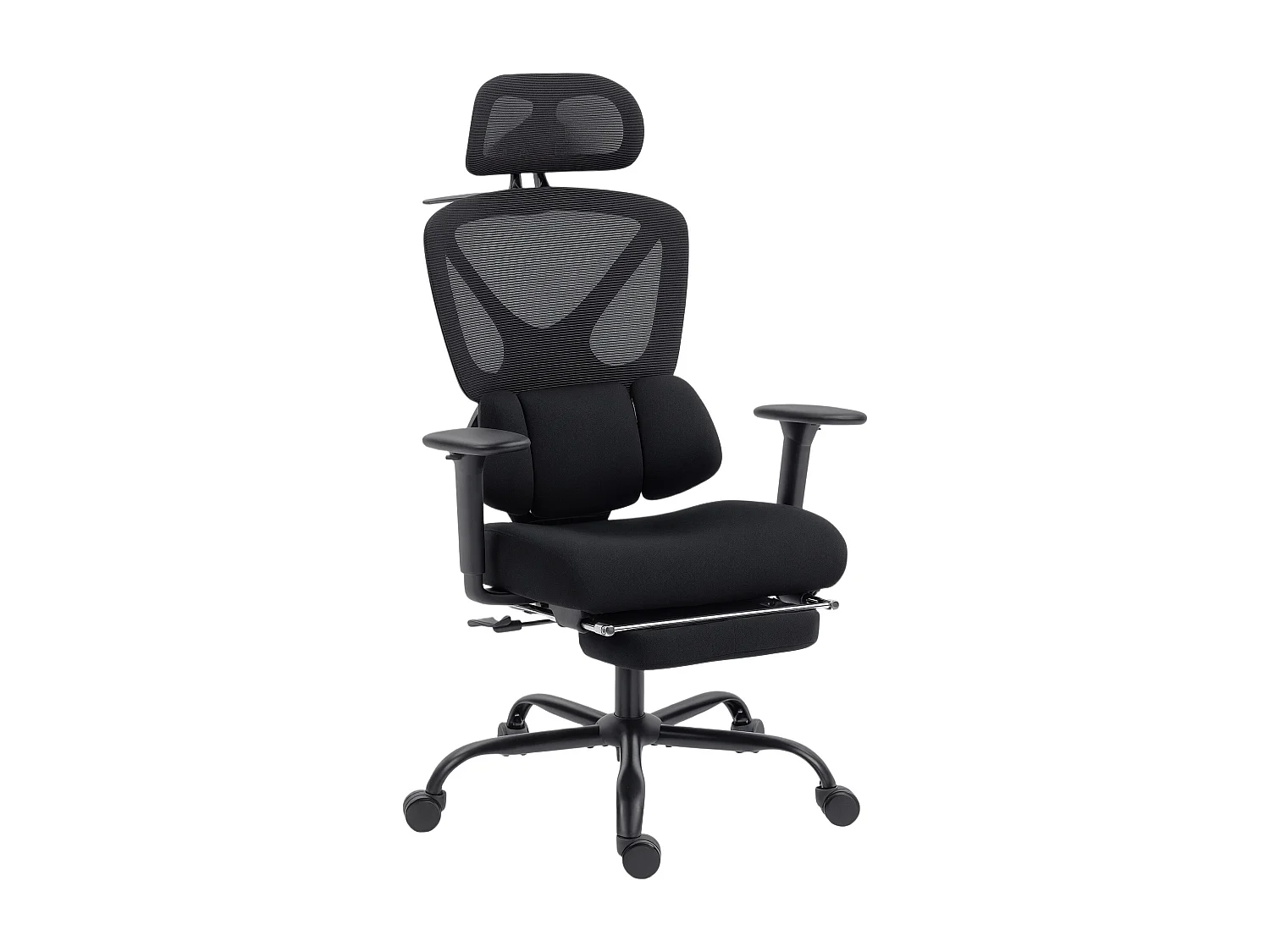 Chaise de bureau ergonomique inclinable soutien lombaire appui-tête accoudoirs 3D réglables