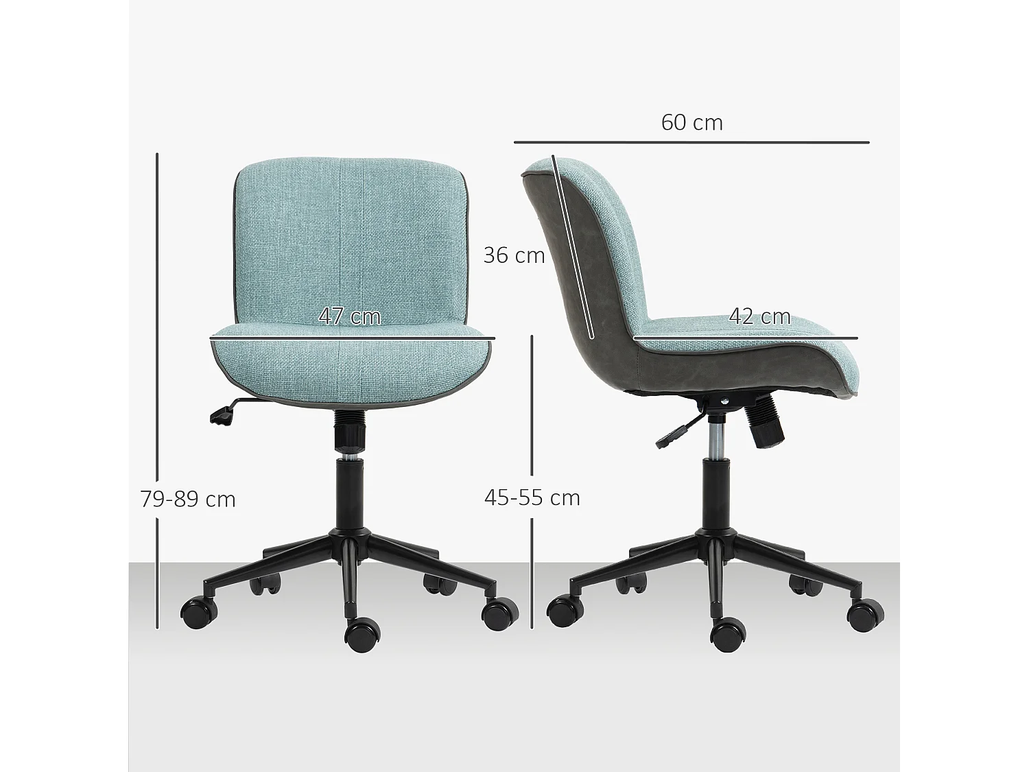 Chaise de bureau tissu grand confort réglable fonction à bascule vert