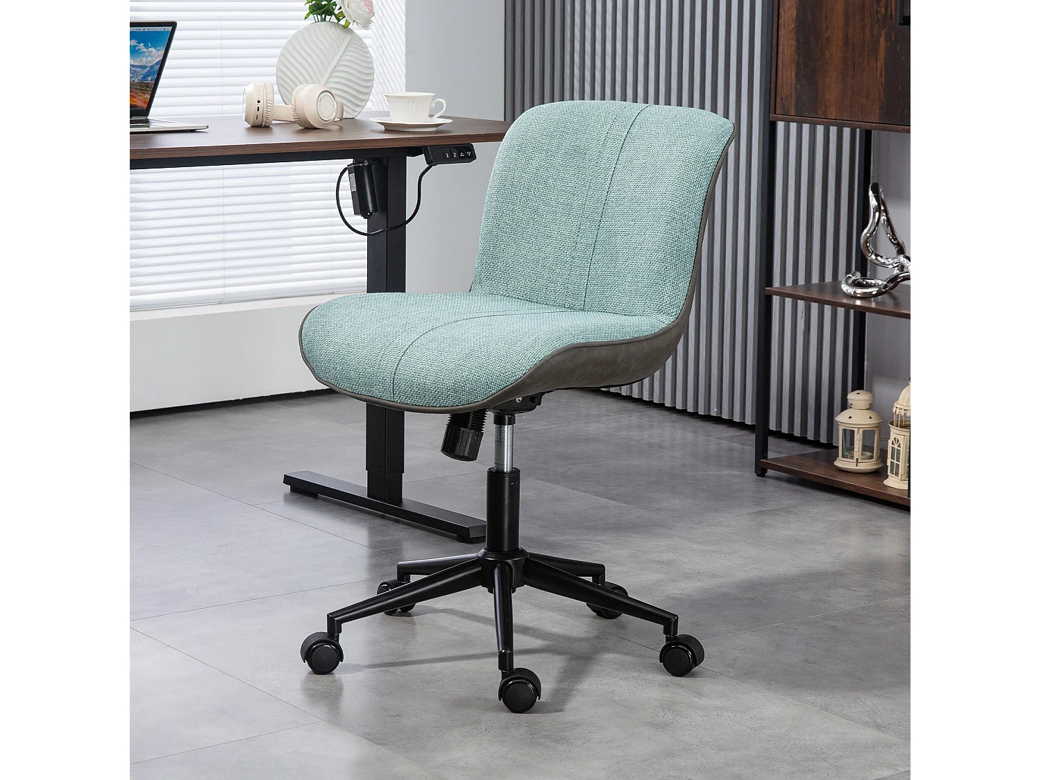 Chaise de bureau tissu grand confort réglable fonction à bascule vert