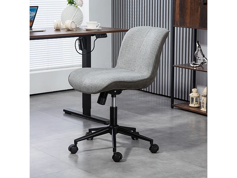 Chaise de bureau tissu grand confort réglable fonction à bascule gris