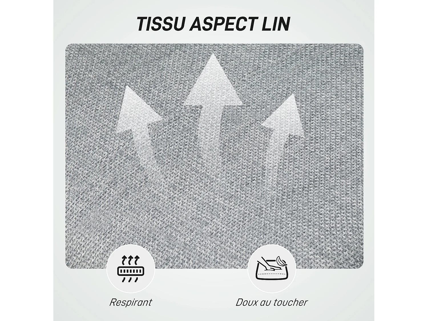 Chaise de bureau tissu grand confort réglable fonction à bascule gris