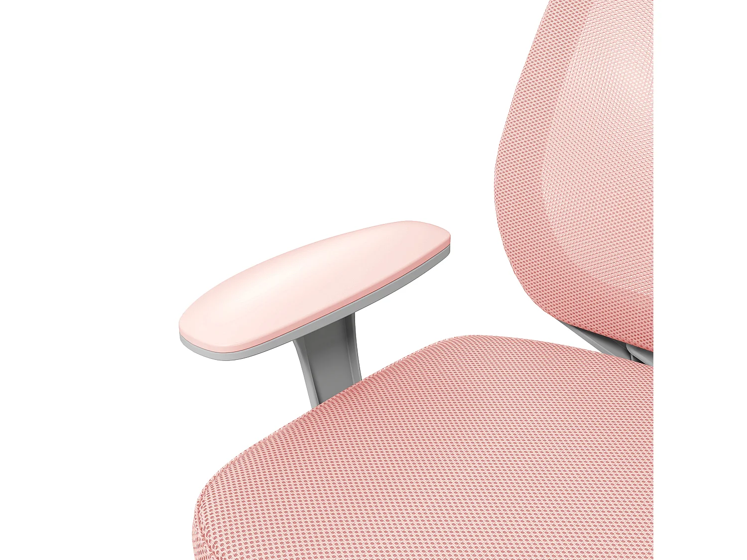 Chaise de bureau ergonomique hauteur réglable pivotante 360° revêtement maille rose