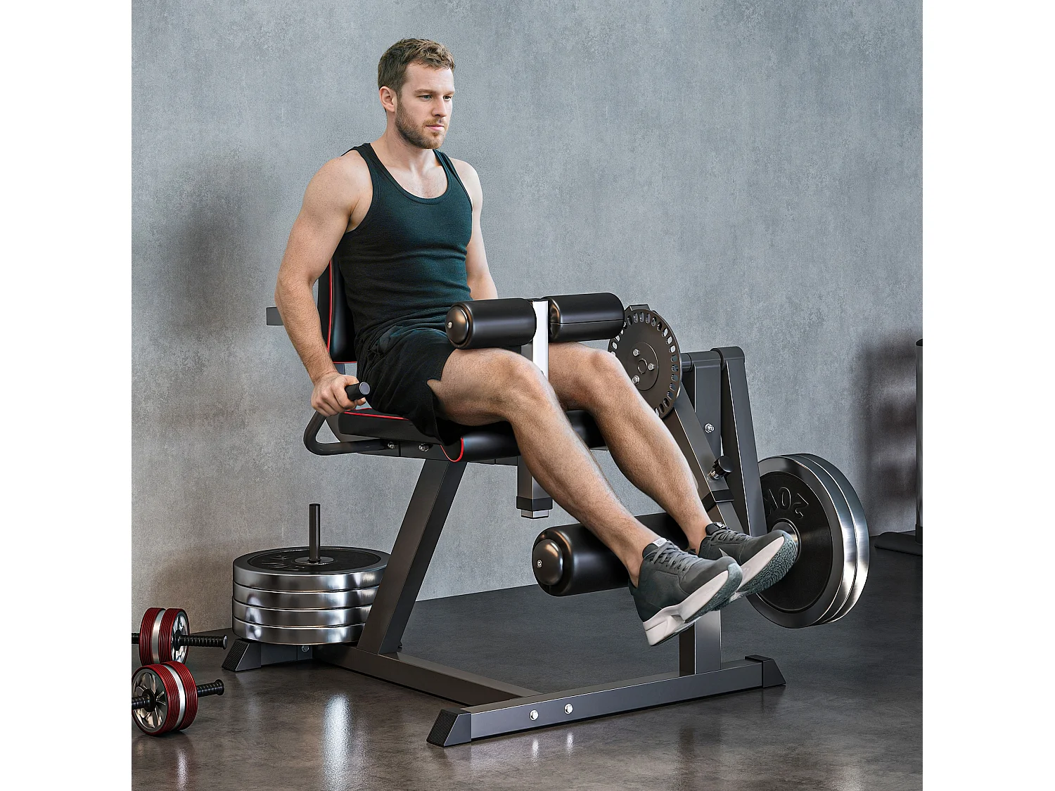 Leg press machine - Leg Curl - presse à mollets - entièrement réglable - max. 120 Kg