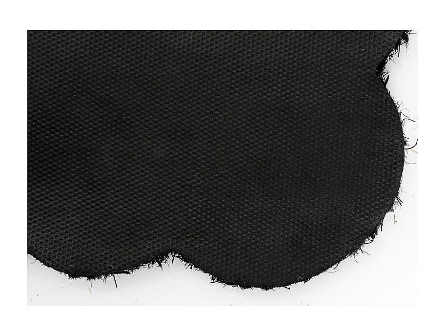 Paillasson en coco Bienvenue avec découpe arrondie et base antidérapante