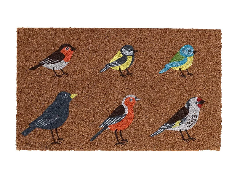 Paillasson en fibres de coco oiseaux