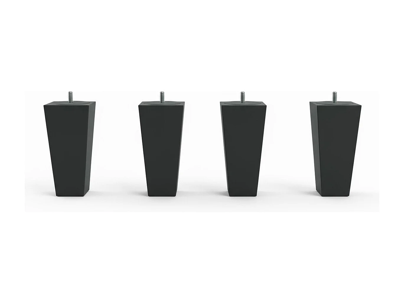 BELLECOUR LITERIE | Pied de lit triangulaire Gris Hauteur 16 cm (vendu à l'unité)