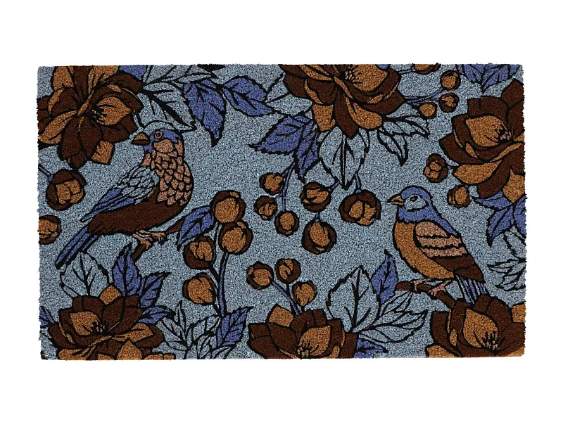 Paillasson en fibres de coco Flowers and bird