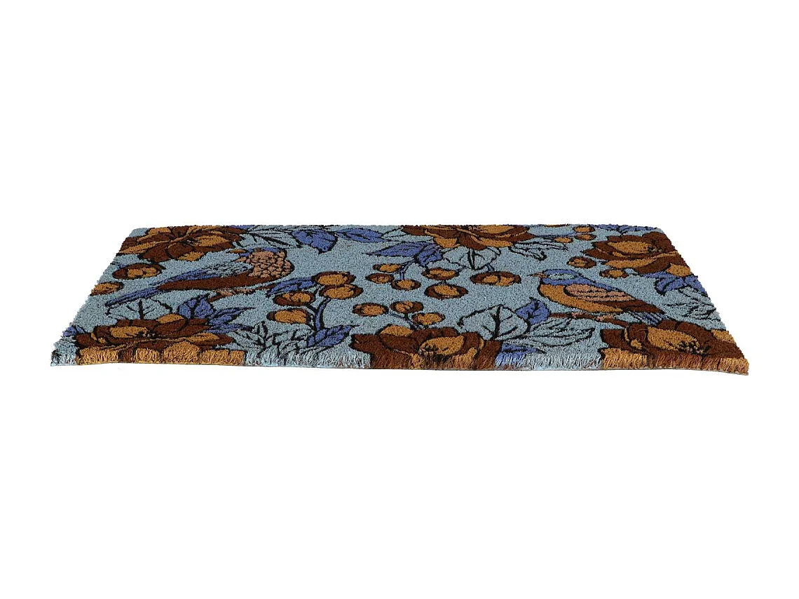 Paillasson en fibres de coco Flowers and bird