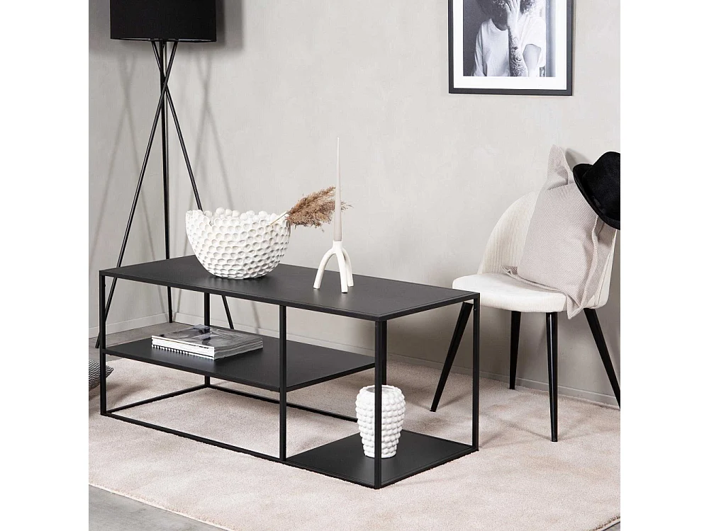 Table basse en métal 120 x 50 x 50 cm Staal